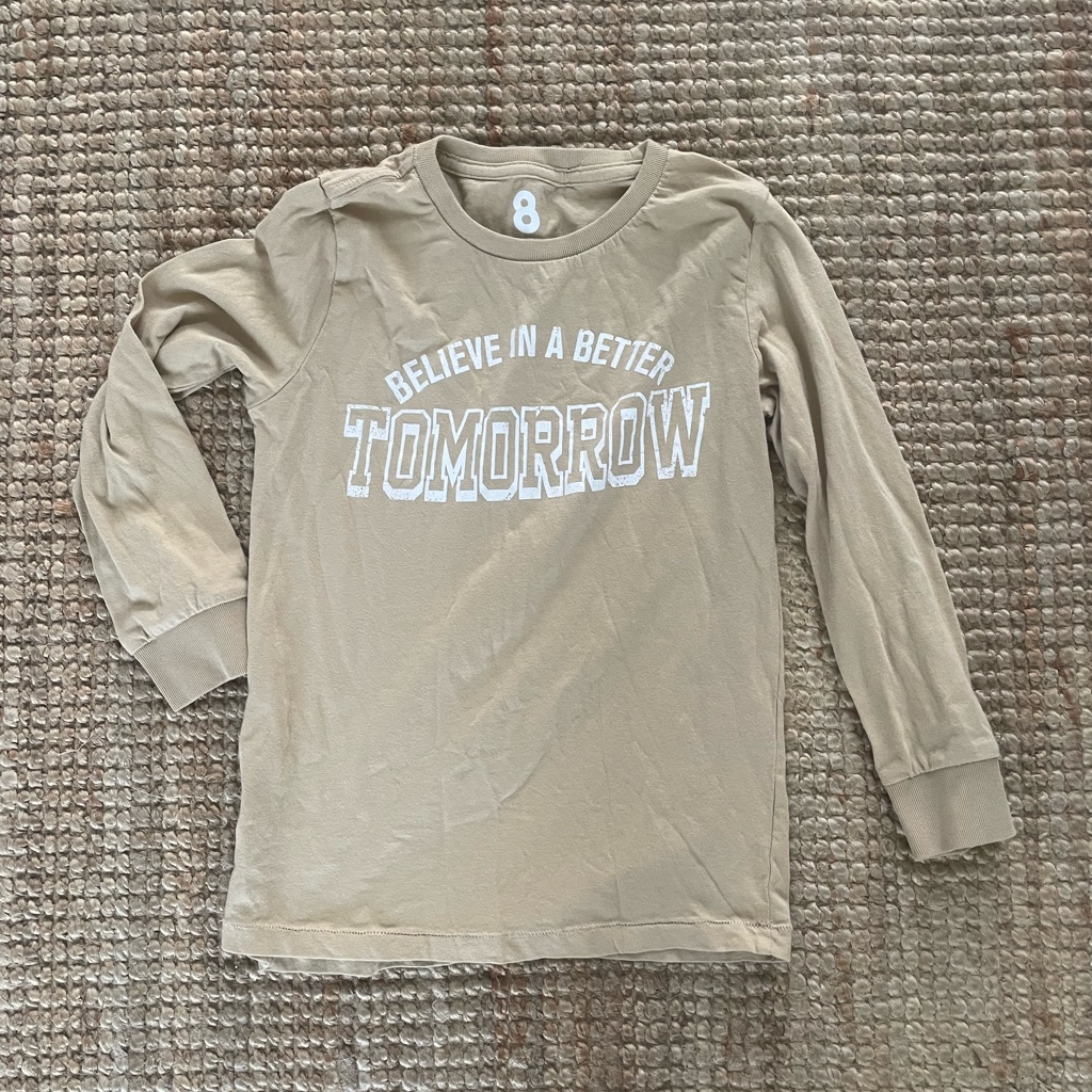 Cottonon Kids Believe In A Better Tomorrow Long Sleeve Tee Cottonon Kids Believe In A Better Tomorrow Long Sleeve Tee